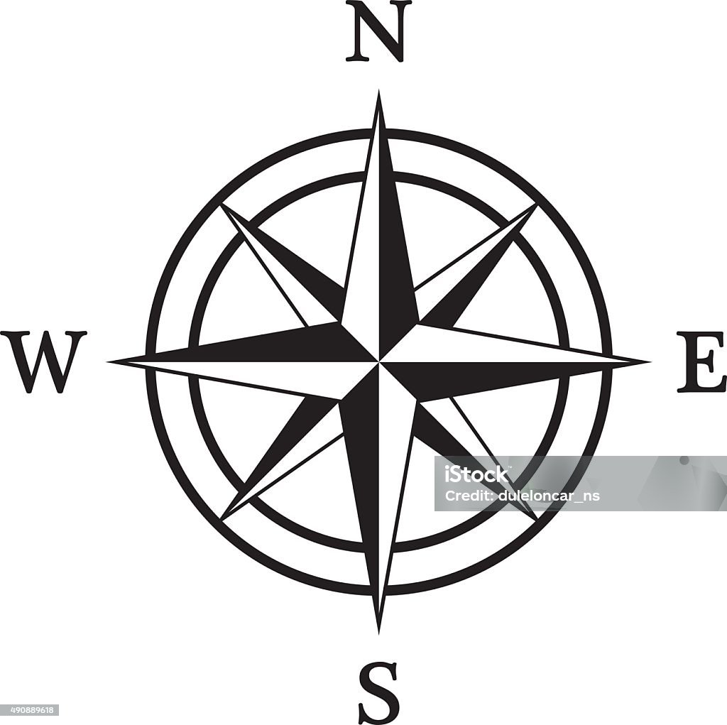 Compass Icon Navigational Compass stock vector