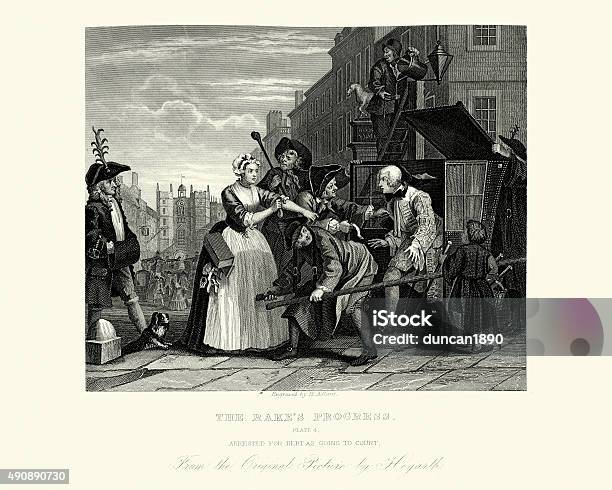 William Hogarth The Rakes Progress Arrested For Debt Stock Illustration - Download Image Now - iStock William Hogarth The Rakes Progress Arrested For Debt Stock Illustration - Download Image Now - iStock