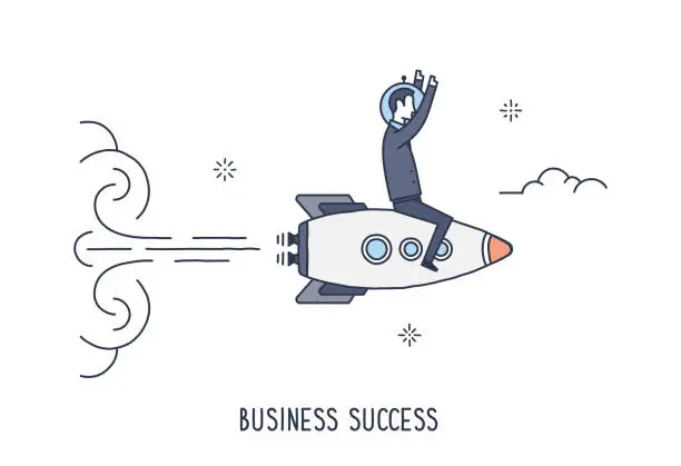 Vector illustration of Business Success
