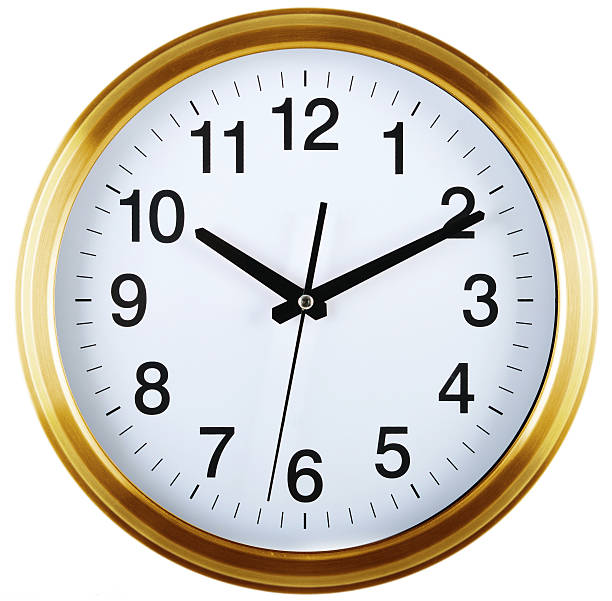 istock Wall clock isolated on white. Ten past ten. 490909652