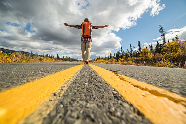 istock Traveler escaping the crowd 490909778