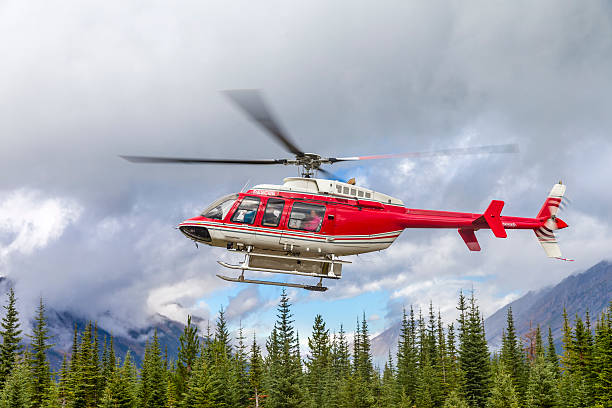 Helicopter in the air