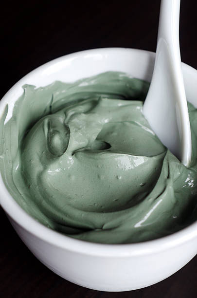 istock Green cosmetic clay in a bowl 490911802