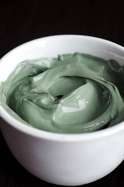 istock Green cosmetic clay in a bowl 490911876