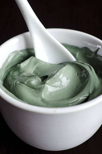 istock Green cosmetic clay in a bowl 490911928
