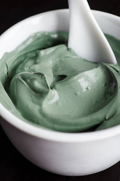 istock Green cosmetic clay in a bowl 490911952