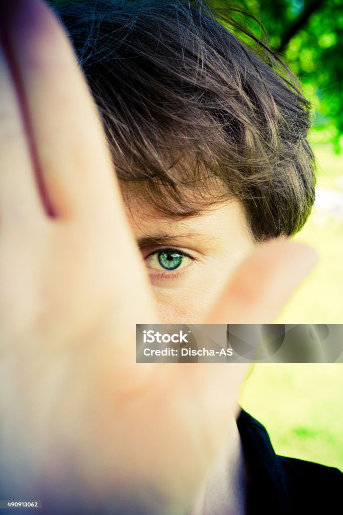 Woman in depression A woman in a very depressed mood covers his face 2015 Stock Photo