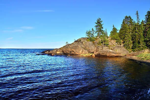 istock Karelian landscape: pines on the rocks. Russia 490915344