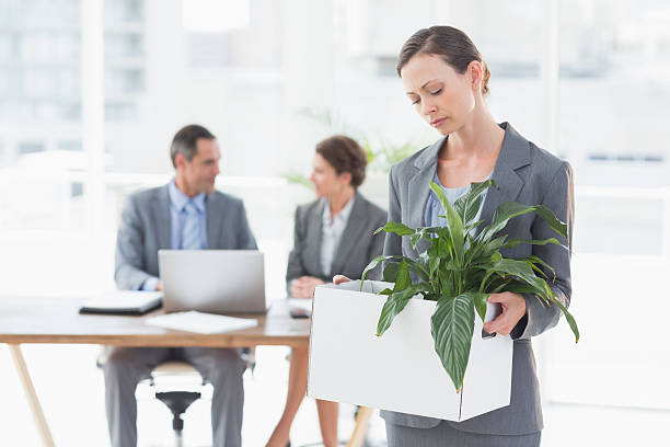 istock Businesswoman leaving office after being fired 490915370