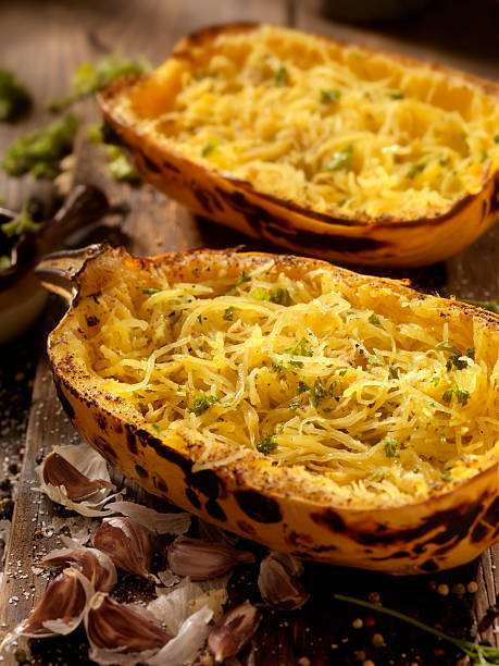 istock Roasted Spaghetti Squash with Garlic Herb Butter 490916040