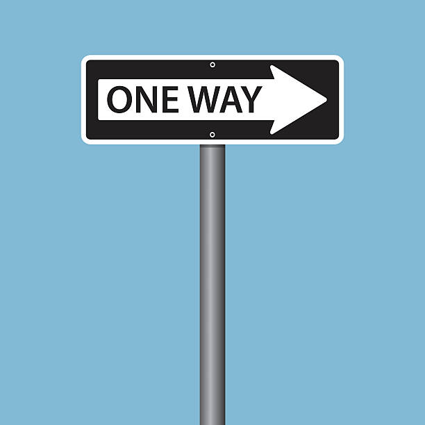 One Way Sign One Way Sign one way stock illustrations