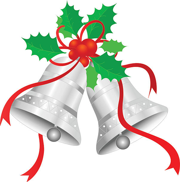 Silver Christmas Bells Stock Illustration - Download Image Now - Bell,  Silver Colored, Christmas - iStock