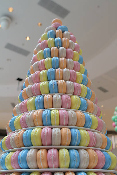 traditional french colorful macarons