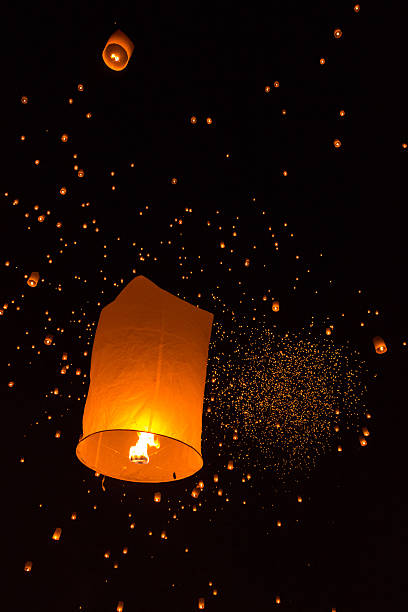 istock Floating lanterns in Yi Peng festival in Thailand 490923364