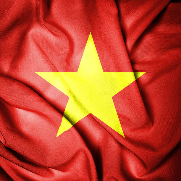 istock Close up Flag of Vietnam 490924021