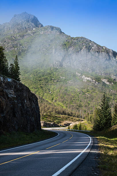 istock Scenic road and beautiful mountains in Norway 490924665