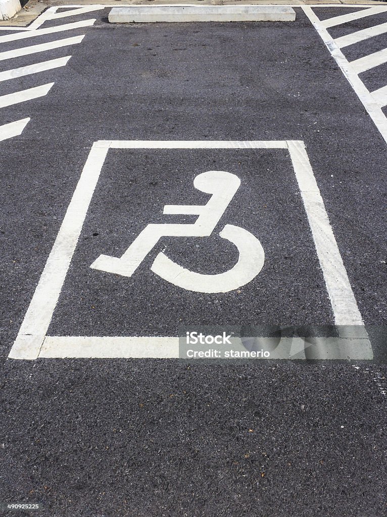 Disabled parking sign Accessibility Stock Photo