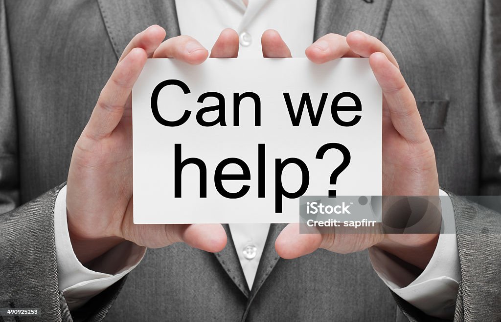 Can we help Can we help? Support concept. A Helping Hand Stock Photo