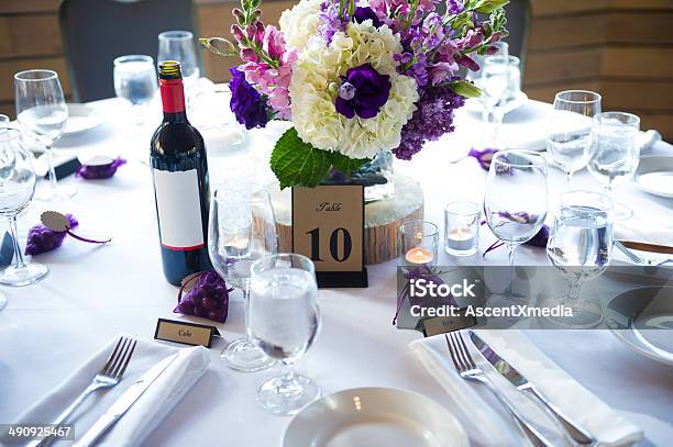 Place Setting Stock Photo - Download Image Now - Banquet, Candle, Centerpiece