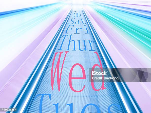 Printed On The Days Of The Week Stock Photo - Download Image Now - Abstract, Calendar, Day