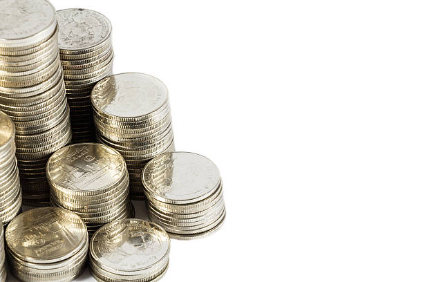 istock group of thai coins and blank area at right side 490928653