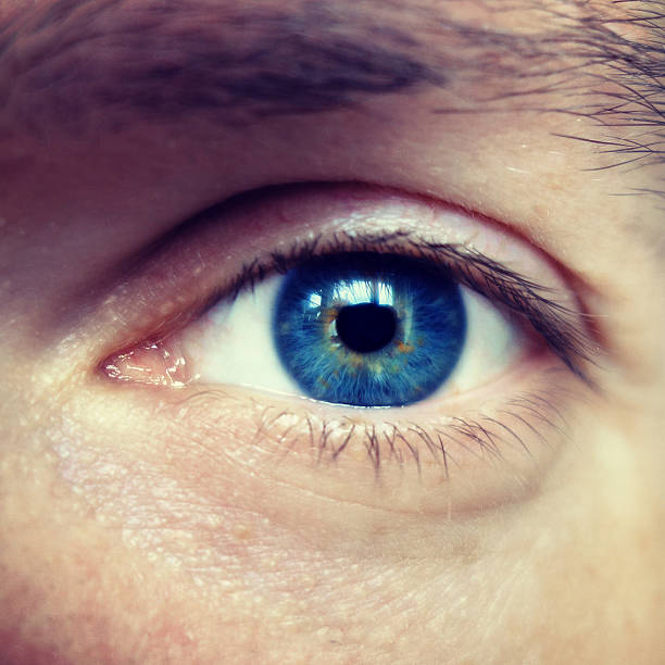 istock Blue eyes of a man 490930341