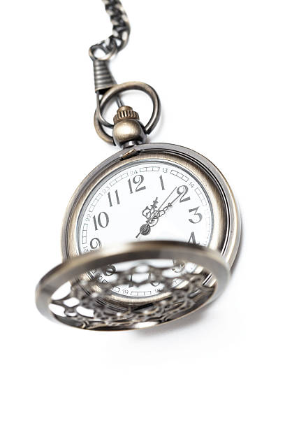 istock Old pocket watch isolated on white background 490932034