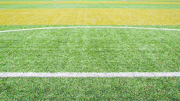 istock Soccer Field Line detail for Backgrounds or Texture 490932746