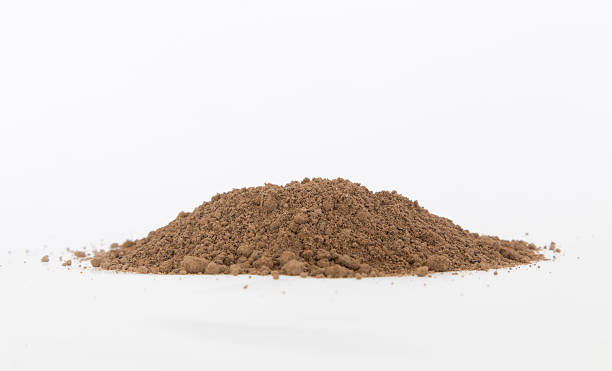 istock Pile of soil isolated on white background 490932778