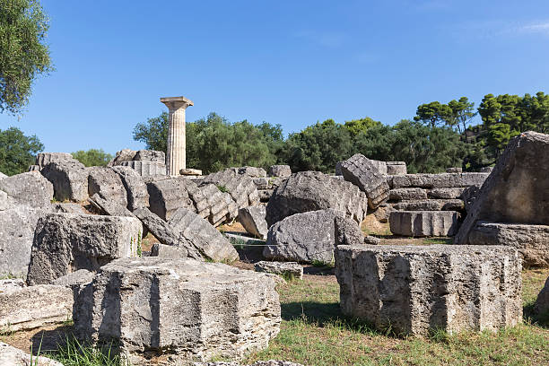 istock Ancient ruins of the temple Zeus, Olympia 490933200