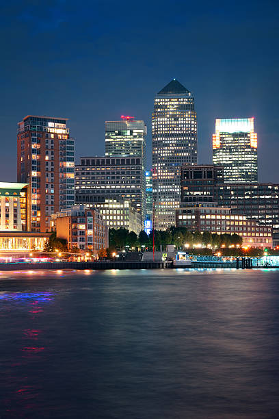 istock London Canary Wharf at night 490933792