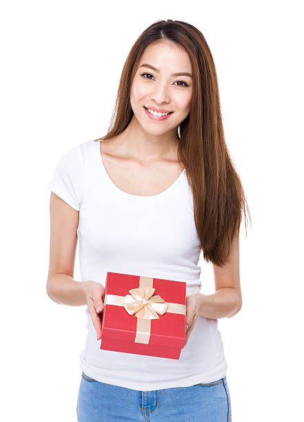 istock Woman hold with gift box 490934286
