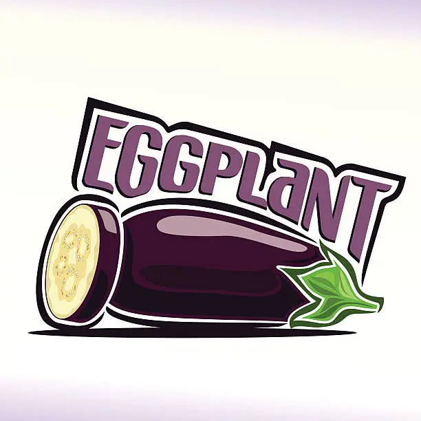 Vector illustration of Vector illustration on the theme of eggplant