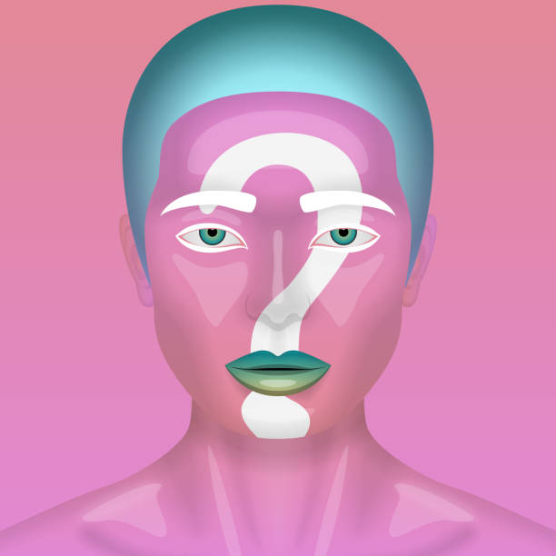istock Realistic beauty Woman with pink Skin 490939516