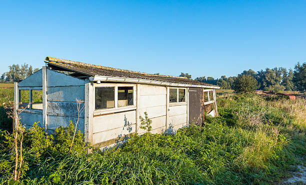 istock Old dilapidated small shed in a rural area 490941350