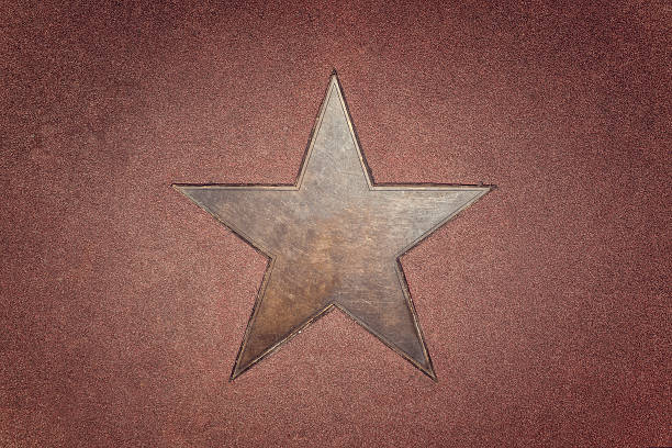 walk of fame star stern - bronze star photos et images de collection