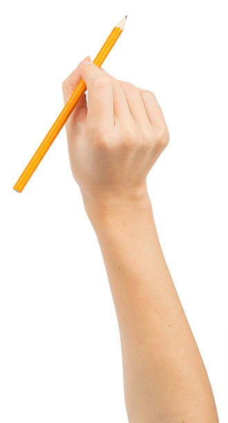 istock Womans hand holding pencil 490957922
