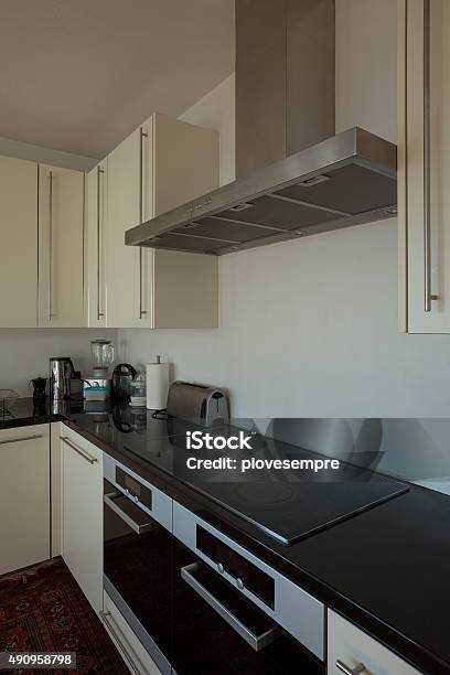 Interior Domestic Kicthen Stock Photo - Download Image Now - 2015, Appliance, Architecture