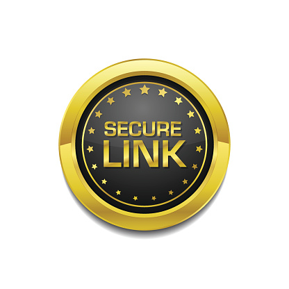 Secure Link Glossy Shiny Circular Vector Button Stock Illustration ...