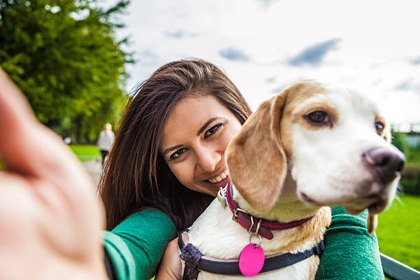 istock Pet owner and her dog taking a selfie 490960588