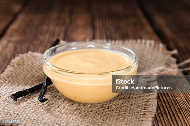 Portion Of Vanilla Sauce Stock Photo - Download Image Now - 2015, Appetizer, Bowl