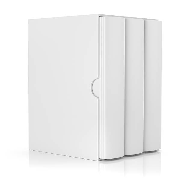istock Three books in cardboard box cover on white 490963400