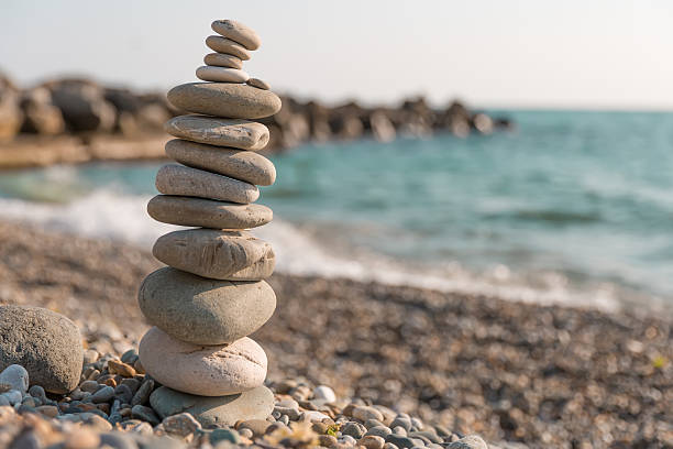 istock tower of rocks on the beach 490964204