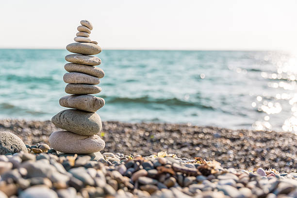 istock tower of rocks on the beach 490964338