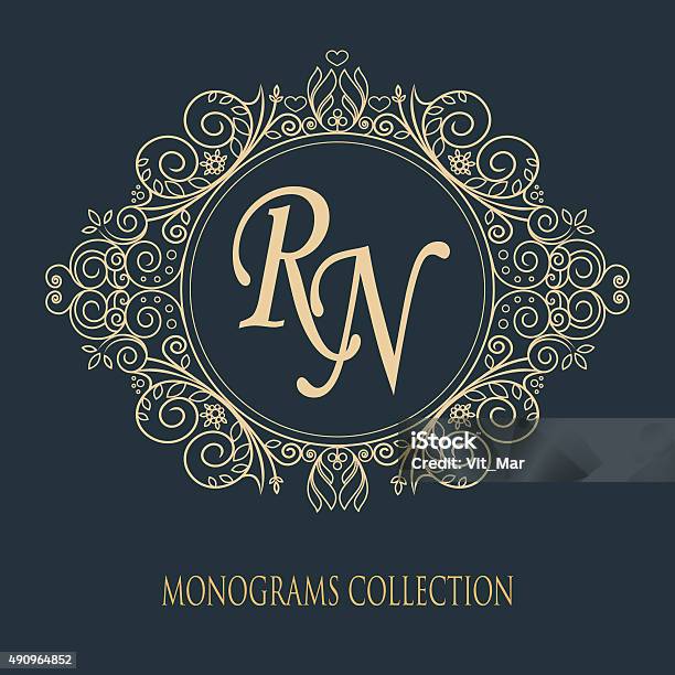 Simple Modern Monogram Vector Illustration Of A Pattern Monogram Modern Design Stock ...
