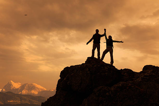 istock Young couple on Top of a Mountain 490964982
