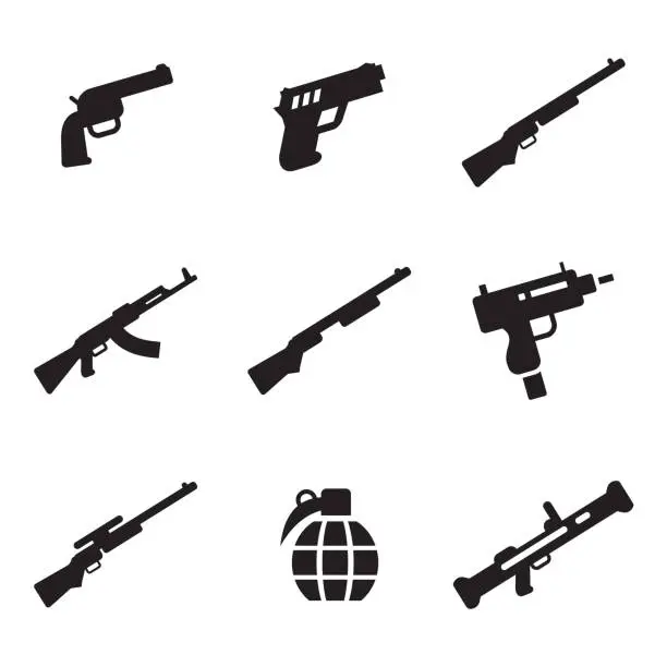 Vector illustration of Weapons Icons