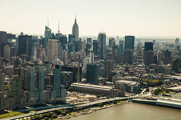 istock Manhattan aerial view from Harlem 490967298