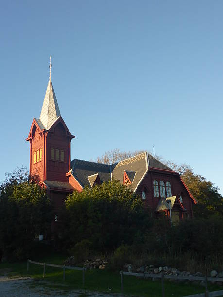 istock Wooden chapel, Swedish West Coast 490971232