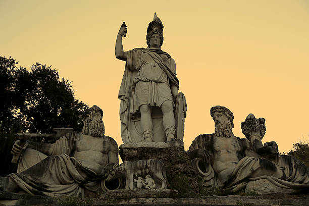 fuente de dea di roma en roma, italia - fontana della dea roma fotografías e imágenes de stock